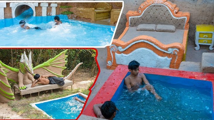 OMG! Top Primitive Building Build Underground House With Underground Swimming Pool & More Videos