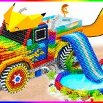 Satisfying Video | Make Fox Pickup Truck Have Fish Tank, Slime Play Pool And Frozen Slide