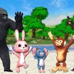 Swimming pool comedy video #cartoongorilla and wolf amazing comedy by Mr Lavangam