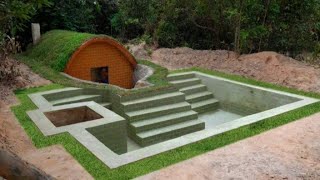 10 Days Building Swimming Pool for Underground House with Decoration Underground Room