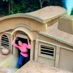 Amazing Building Complete Underground House And Warm Survival Shelter With Living Room, Wood Stove