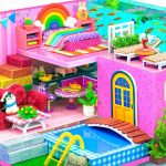 Build 2 Storey Villa with Underground Fish Tank in the Wall from Cardboard | Diy Miniature House #83