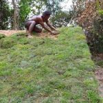 Building Underground Green Roof House with Decoration Underground Room