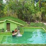 How To Building Beautiful Swimming Pool ​Around ​Underground House