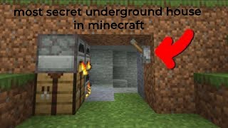 I made a secret underground house in minecraft ??