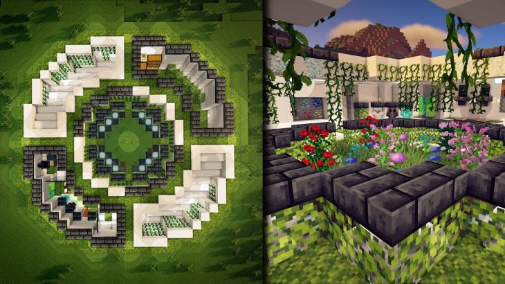 Minecraft | How to build Garden underground house 花園地下房屋 #29｜Rookie CubeYu