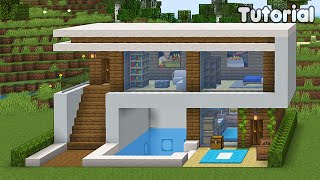Minecraft Tutorial: How to Build a Modern Underground House – Easy #13