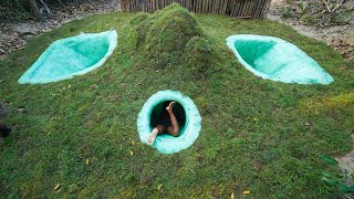 Secret Underground House And Temple Water Slide Swimming Pool Underground
