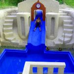 Six Months  Build The Unique Diamond Underground Water Slide Park Into Cool Swimming Pool