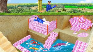 भूमिगत गुप्त पैसा का घर Underground Secret Money House Funny Video Hindi Comedy Video