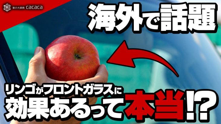 【検証】リンゴでフロントガラスを擦ったら何かが起きる！？