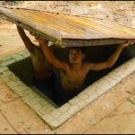 15Days Building Underground House with Decoration Underground Living Room