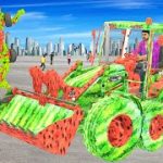 विशाल तरबूज 6 पहिया जेसीबी रोबोट Giant Watermelon 6 Wheel JCB Robot Hindi Kahaniya हिंदी कहानियां