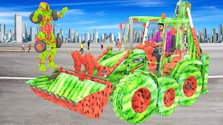 विशाल तरबूज 6 पहिया जेसीबी रोबोट Giant Watermelon 6 Wheel JCB Robot Hindi Kahaniya हिंदी कहानियां