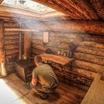 Bury a Large DUGOUT, Shelter BUILDING, Log cabin underground, building no talking