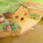 Dig hole Build Underground House Fish trap – The most beautiful underground house made from Clay Mud