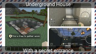 How to make an underground house with a secret entrance in minecraft || Gaming videos || Tutorial