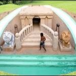 Traditional Techniques Dig Ground to Build Underground Temple with Swimming Pool
