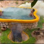 Update! Underground Shelter House And Build Beautiful Stone Wall Heated Swimming Pool