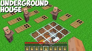 Why DID ALL VILLAGERS MOVE TO THIS UNDERGROUND HOUSE in Minecraft ? SECRET UNDERGROUND BASE !