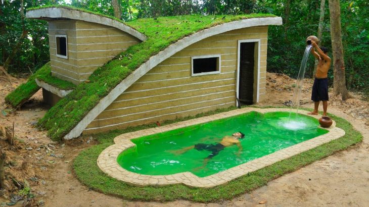 19 Days Building The Most Amazing Underground Temple House and Swimming Pool