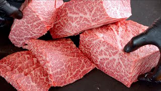 【肉磨きASMR】希少部位「ザブトン」・「ハネシタ」の焼肉が出来上がるまで