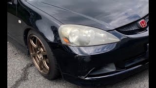 DC5 の激汚ヘッドライト磨き [ ホンダ インテグラ タイプR ] #Shorts