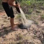 Drilling to build an underground water pool around a secret underground house با آهنگ هزارگی  #