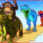 Funny monkey vs Titan T-rex transformation into wild animals Temple Run parody