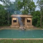 Girl Living Off Grid Built the Most Beautiful Swimming Pool Around Bamboo Villa, Solo Bushcrafts Bui