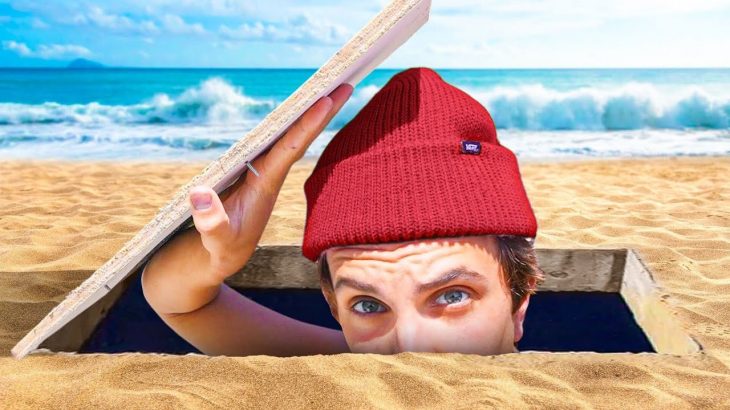 I Built a Secret Underground Room at The Beach…