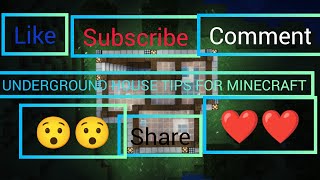 underground House tips for Minecraft ??