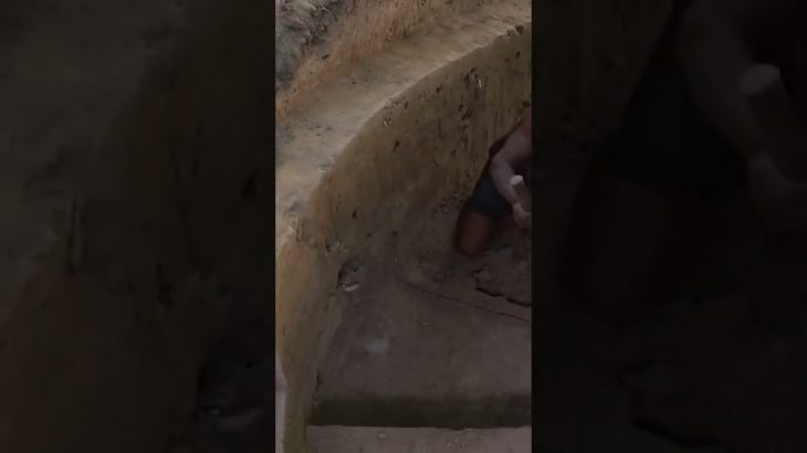 Build The Greatness Kings Underground Temple & Swimming Pool And Feed Crocodile #primitive #shorts