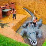 Build Underground Swimming Pool Crocodile Around Secret Underground House