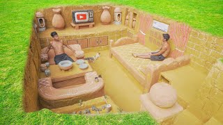 Building Modern Underground King Room With Swimming Pool In Underground House