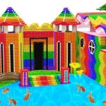 DIY – Build Underground Temple With Swimming Pool From Magnetic Balls (Satisfying)
