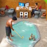 Days Building Modern Underground Fully Equipped Underground House With Play Golf
