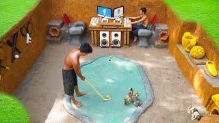 Days Building Modern Underground Fully Equipped Underground House With Play Golf