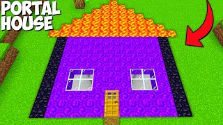 I found a UNDERGROUND PORTAL HOUSE in Minecraft ! What’s INSIDE the STRANGE HOUSE ?