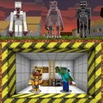 Minecraft DONT ESCAPE UNDERGROUND SECURE HOUSE WITH SCP LOCKDOWN MOD / SCARY MUTANT ! Minecraft Mods