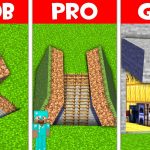 NEW UNDERGROUND HOUSE BUILD CHALLENGE! NOOB BUILD UNDERGROUND BASE in Minecraft NOOB vs PRO vs GOD!