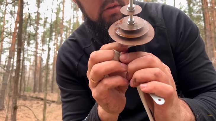 Underground house, a cozy day in hiding underground, shelter building in the woods