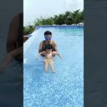 baby enjoying swimming pool with papa | masti, fun, try to swim| father’s day special|Simply Aahana