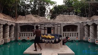 Build The Underground Temple & Swimming Pool with Calming Music & Relaxation – Architecture