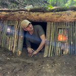 Building underground house in jungle. Hidden home. Bushcraft survival shelter. Part 1