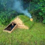 Girl Living Off The Grid Built The Most Beautiful Underground Tunnel Bunker with Little kitchen