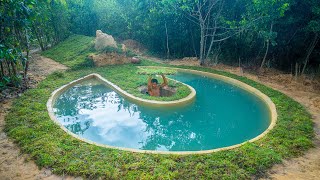 How I Built The Most Secret Tunnel Underground with Swimming Pool Around, JungleSurvivalEp04