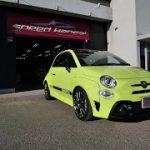 アバルト595 コンペティツィオーネ 3BA-31214T アドレナリングリーン磨き&ファインラボセラミックコーティング二層施工/スピード関西