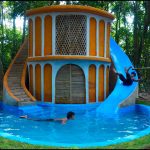 90 Days Build Underground Two Story Villa with Grass Roof and Waterslide To Swimming Pool