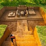 Build Underground House With Large Bed And Modern Underground Swimming Pool With Ancient Skills